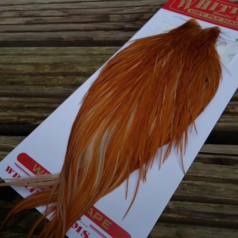 Whiting Pro-Grade Dry Fly Rooster Cape in Medium Ginger A-4