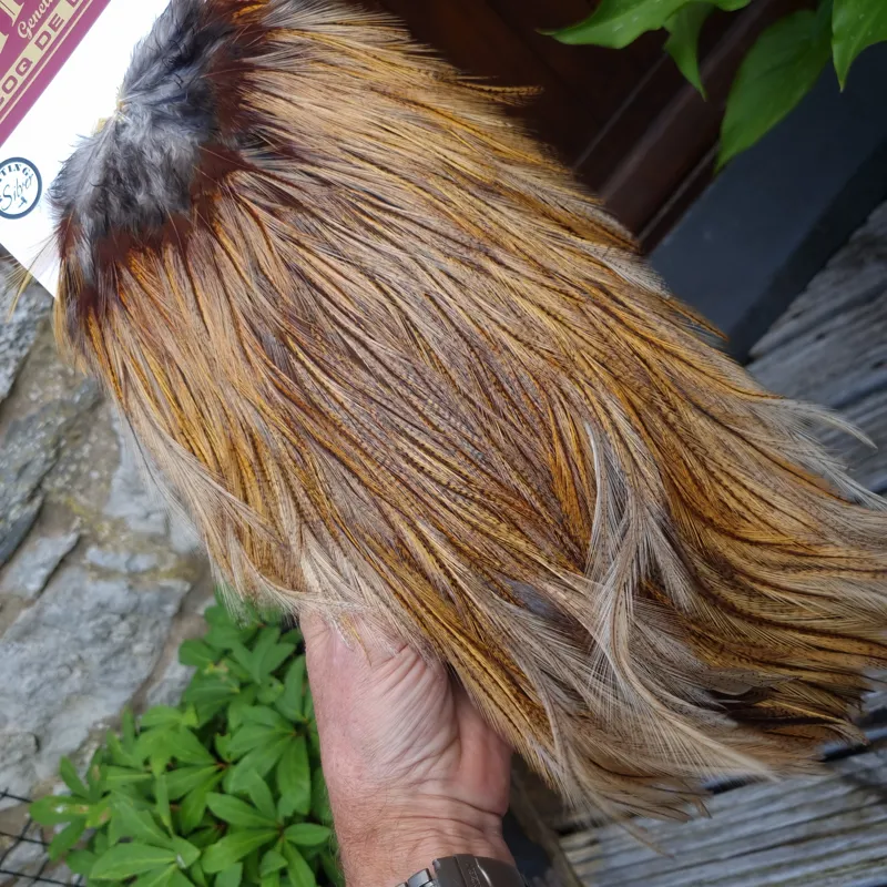 Whiting Coq de Leon Silver Grade Rooster Saddle in Ginger Pardo B-2