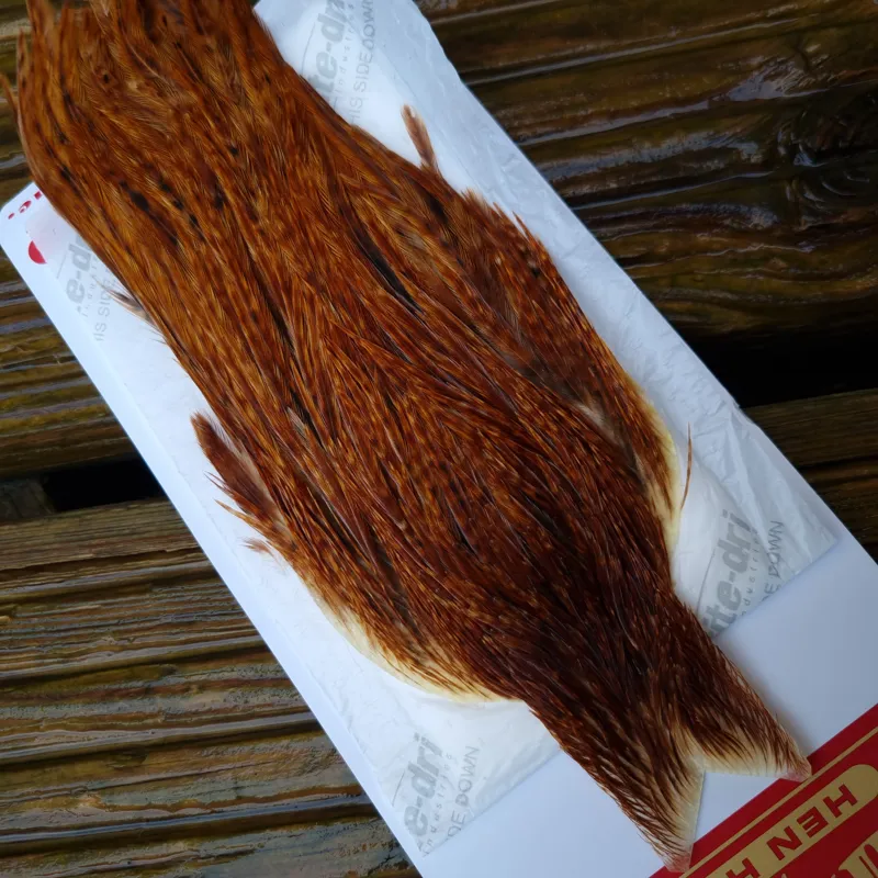 Whiting Hen Cape in Barred Dark Ginger A-3