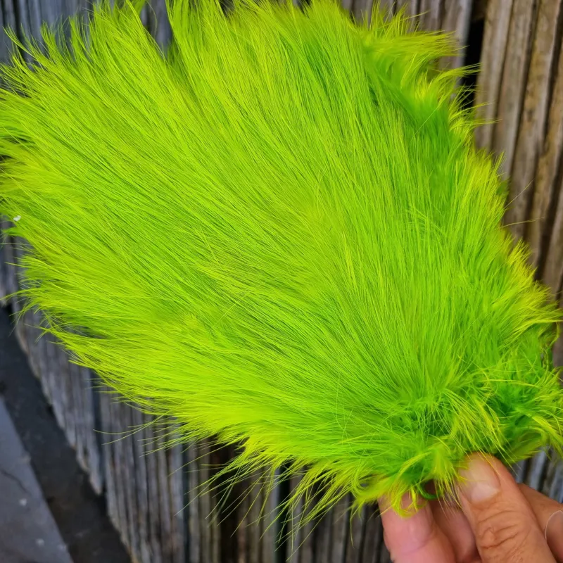 Whiting Spey Bird Fur in Fl.Yellow Chartreuse-3
