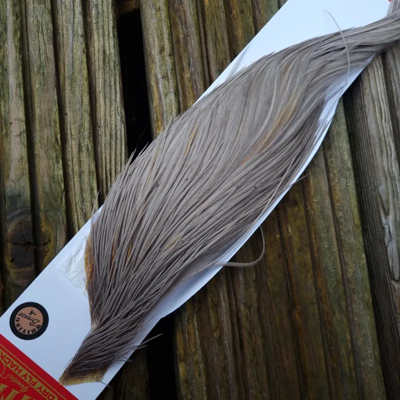 Whiting 1/2 Bronze Grade Dry Fly Rooster Cape in Medium Dun-3