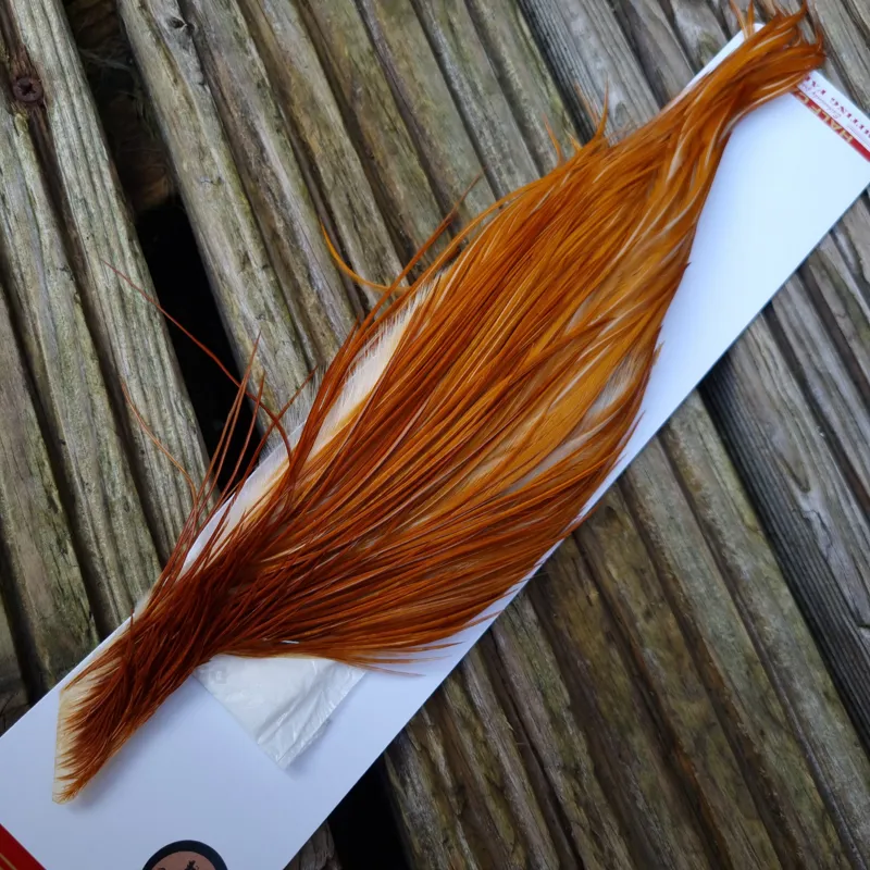 Whiting 1/2 Bronze Grade Dry Fly Rooster Cape in Natural Medium Ginger-1