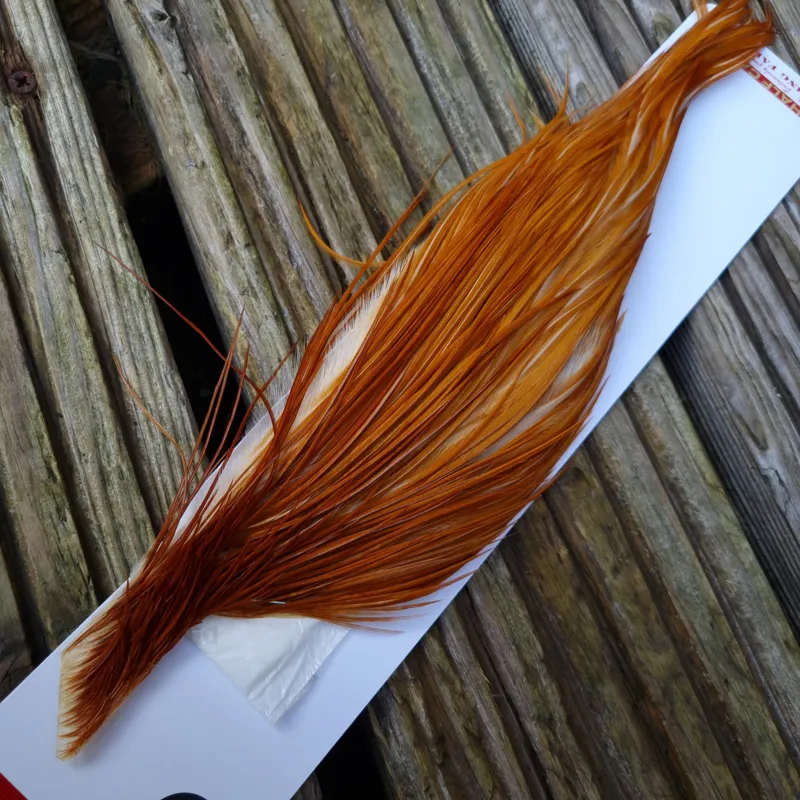 Whiting 1/2 Bronze Grade Dry Fly Rooster Cape in Natural Medium Ginger-3