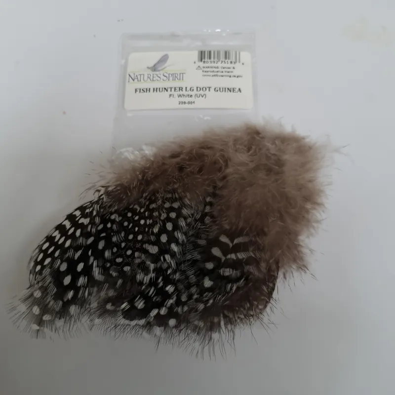 Natures Spirit Fish Hunter Large Dot Guinea Fowl Hackles-6