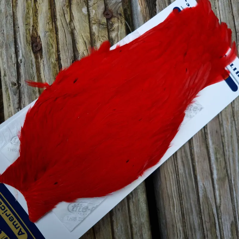 Whiting American Hen Cape in Red-3