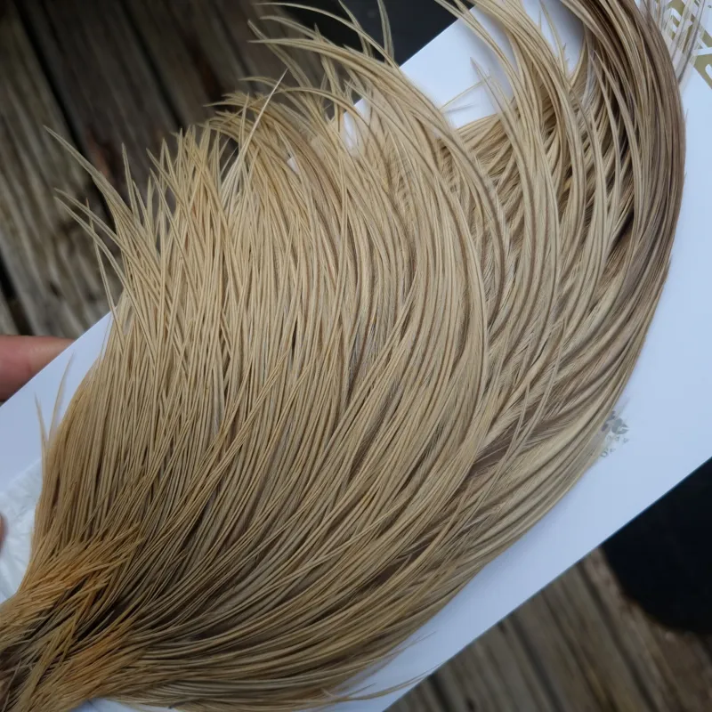 Whiting Heritage Hackles Rooster Cape in Mixed Colours C Sandy Dun Badger/Champagne Badger-5