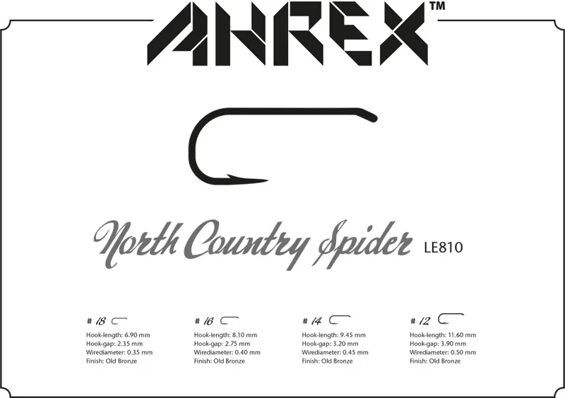 Ahrex LE810 Legacy North Country Spider Barbed Hook-1
