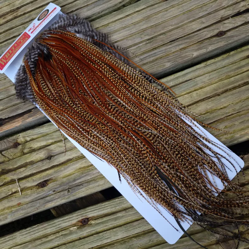 Whiting Bronze Grade Midge Rooster Saddle in CREE A Approx Tying Sizes 14/16/18 you might find a few going smaller-3