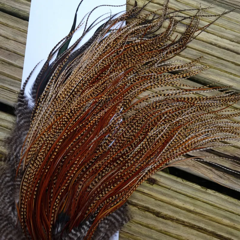 Whiting Bronze Grade Midge Rooster Saddle in CREE A Approx Tying Sizes 14/16/18 you might find a few going smaller-6