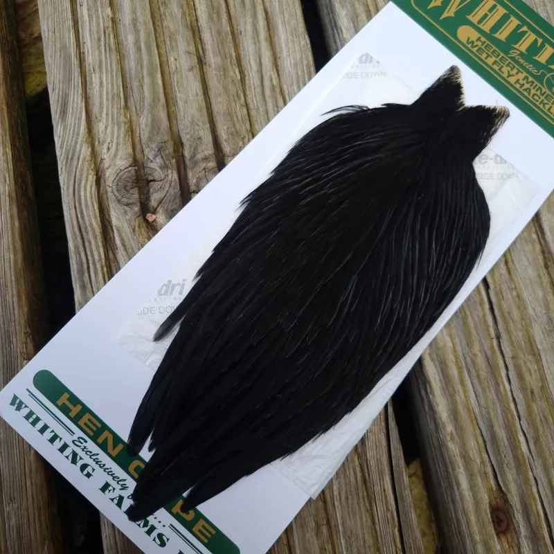 Whiting Hebert Miner Hen Cape in Natural Black A-1