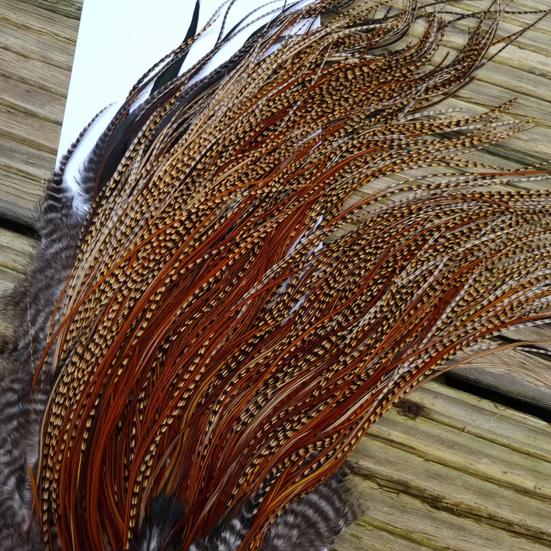 Whiting Bronze Grade Midge Rooster Saddle in CREE A Approx Tying Sizes 14/16/18 you might find a few going smaller