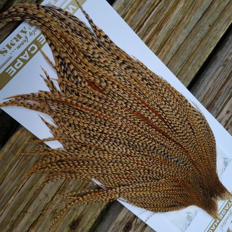 Whiting Heritage Hackles Rooster Cape in Mixed Colours Classic/Golden CREE  A -1