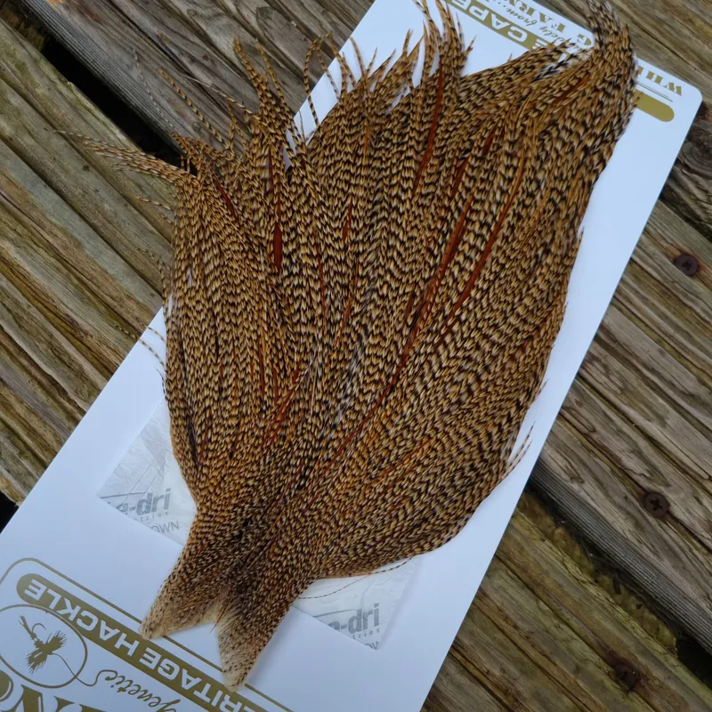 Whiting Heritage Hackles Rooster Cape in Mixed Colours Classic/Golden CREE  A -3