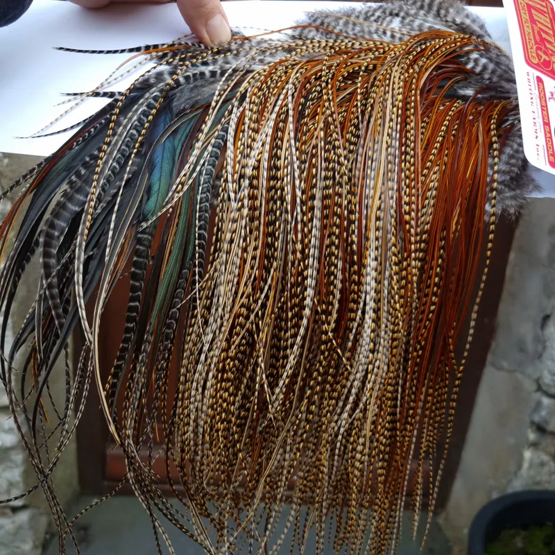 Whiting Bronze Grade Midge Rooster Saddle in CREE A Approx Tying Sizes 14/16/18 you might find a few going smaller-2