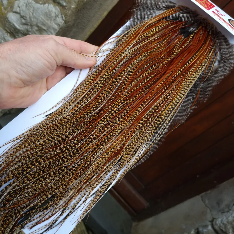 Whiting Bronze Grade Midge Rooster Saddle in CREE A Approx Tying Sizes 14/16/18 you might find a few going smaller-8