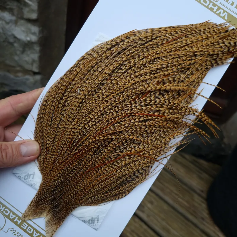 Whiting Heritage Hackles Rooster Cape in Mixed Colours Classic/Golden CREE  A -5