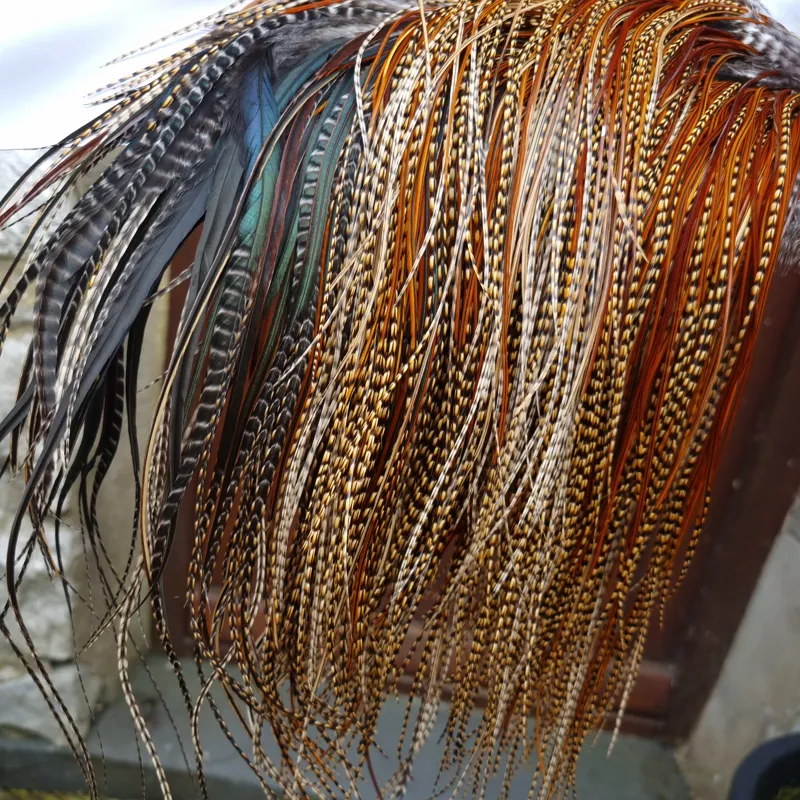 Whiting Bronze Grade Midge Rooster Saddle in CREE A Approx Tying Sizes 14/16/18 you might find a few going smaller-4