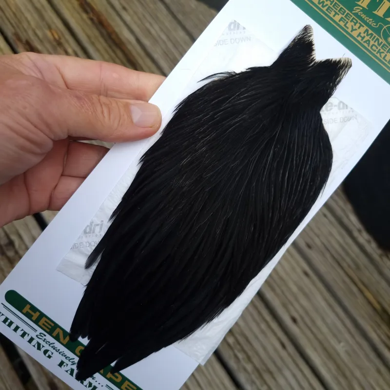Whiting Hebert Miner Hen Cape in Natural Black A