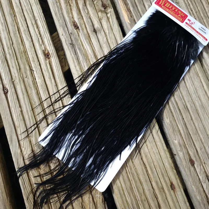 Whiting Pro-Grade Midge Rooster Saddle in Black A Approx Tying Sizes 16/18/20/22/24 with a few smaller-3