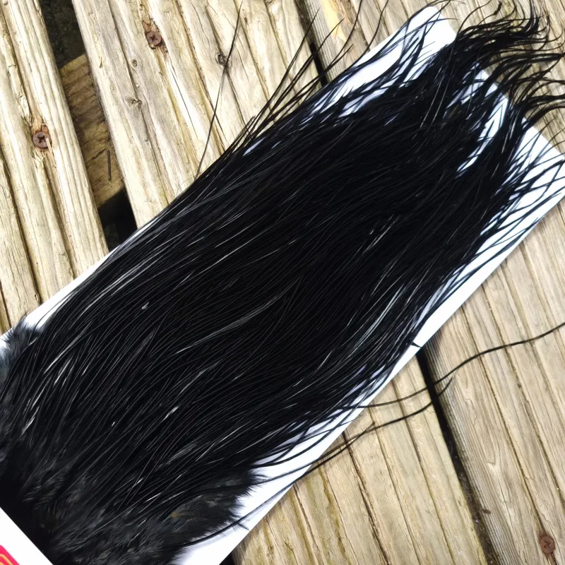Whiting Pro-Grade Midge Rooster Saddle in Black A Approx Tying Sizes 16/18/20/22/24 with a few smaller