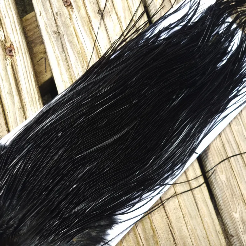Whiting Pro-Grade Midge Rooster Saddle in Black A Approx Tying Sizes 16/18/20/22/24 with a few smaller-5