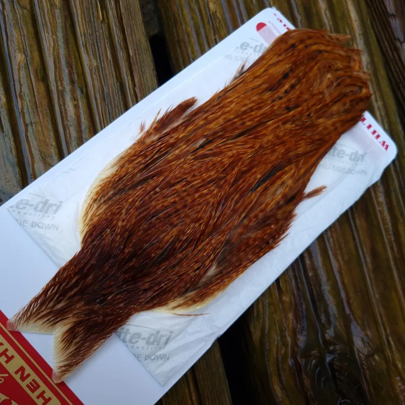 Whiting Hen Cape in Barred Dark Ginger A-1