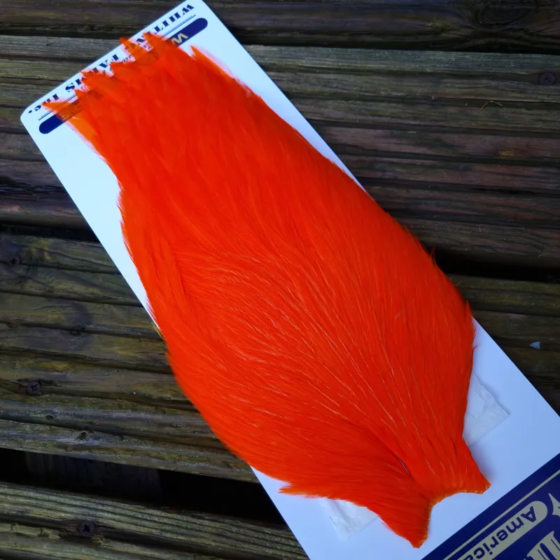 Whiting American Rooster Cape in Orange-1