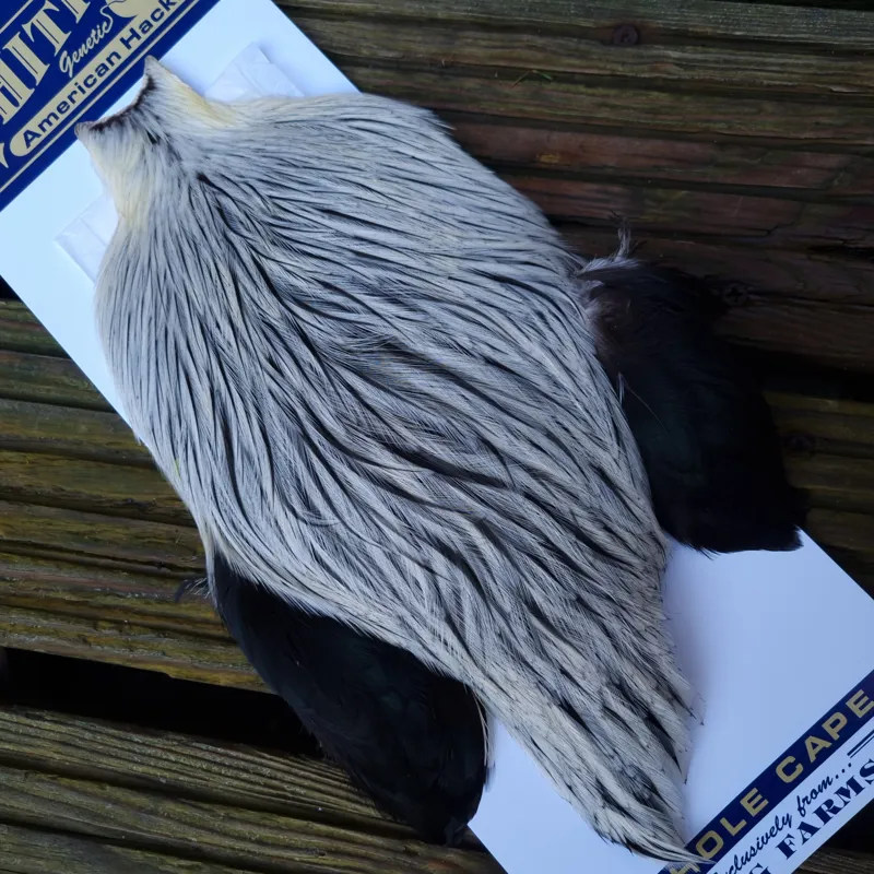 American Rooster Cape in Natural Silver Badger
