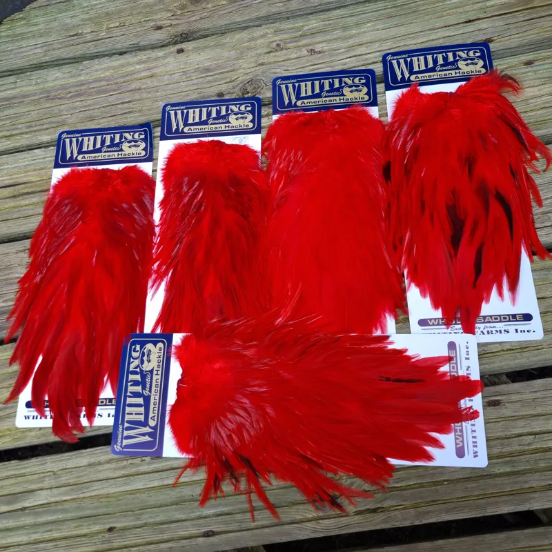 Whiting American Rooster Saddle in Red-1