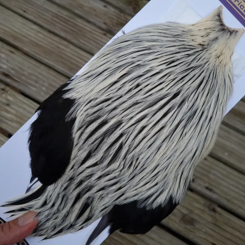 American Rooster Cape in Natural Silver Badger