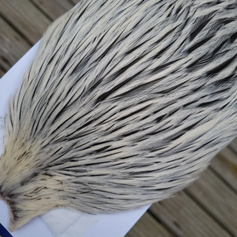 American Rooster Cape in Natural Silver Badger