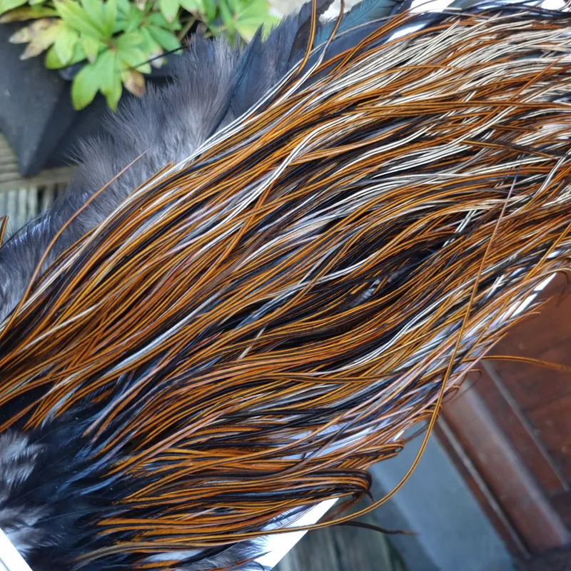 Whiting Heritage Hackles Rooster Saddle in Mixed Colours B Light/Medium and Speckled Furnace Tying Approx 16/18/20-8