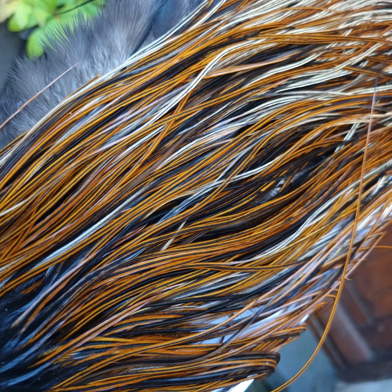 Whiting Heritage Hackles Rooster Saddle in Mixed Colours B Light/Medium and Speckled Furnace Tying Approx 16/18/20-6