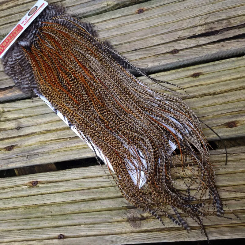 Whiting Bronze Grade Midge Rooster Saddle in CREE B Approx Tying Size Few 14 and Stuffed with16/18 and a few 20 and smaller-2