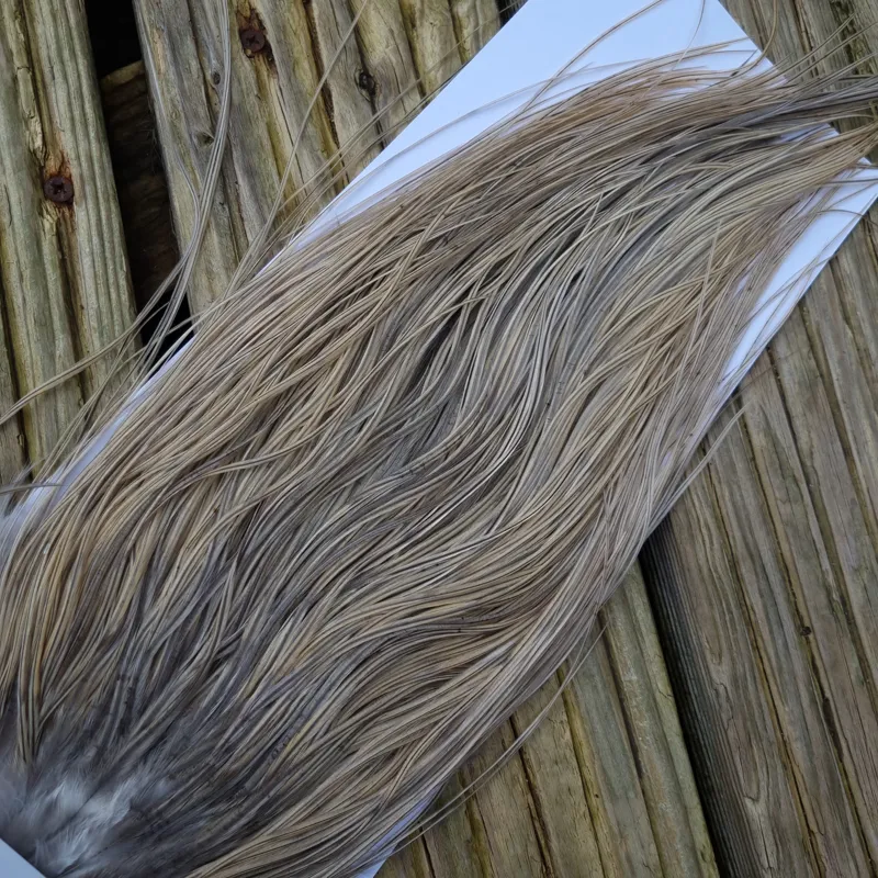 Whiting Pro-Grade Midge Rooster Saddle in Natural Dun/ Light Blue Dun/Medium Blue Dun Badger/Champagne Blue Dun Badger B Tying Approx 14/16/18/20-6