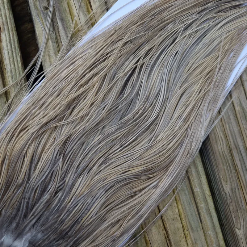 Whiting Pro-Grade Midge Rooster Saddle in Natural Dun/ Light Blue Dun/Medium Blue Dun Badger/Champagne Blue Dun Badger B Tying Approx 14/16/18/20-1