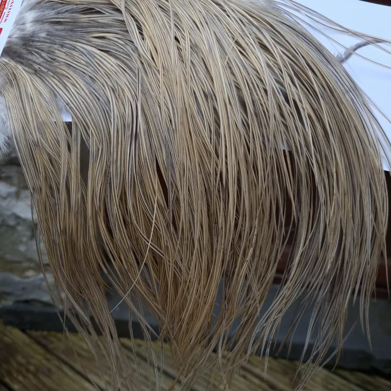 Whiting Pro-Grade Midge Rooster Saddle in Natural Dun/ Light Blue Dun/Medium Blue Dun Badger/Champagne Blue Dun Badger B Tying Approx 14/16/18/20