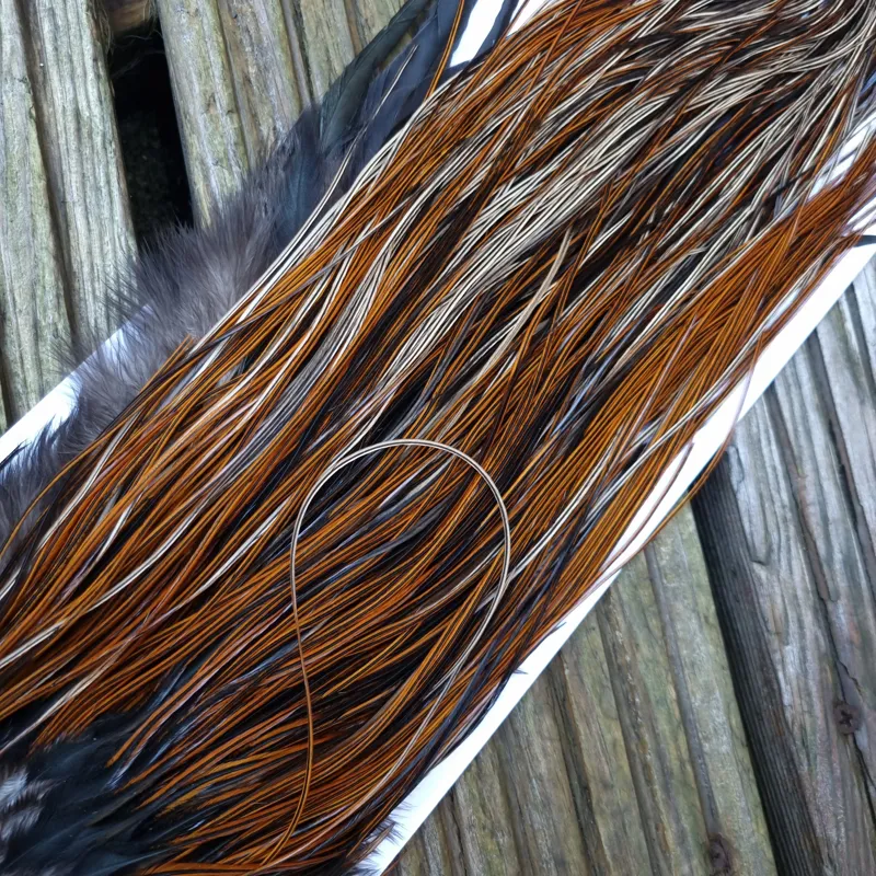 Whiting Heritage Hackles Rooster Saddle in Mixed Colours B Light/Medium and Speckled Furnace Tying Approx 16/18/20