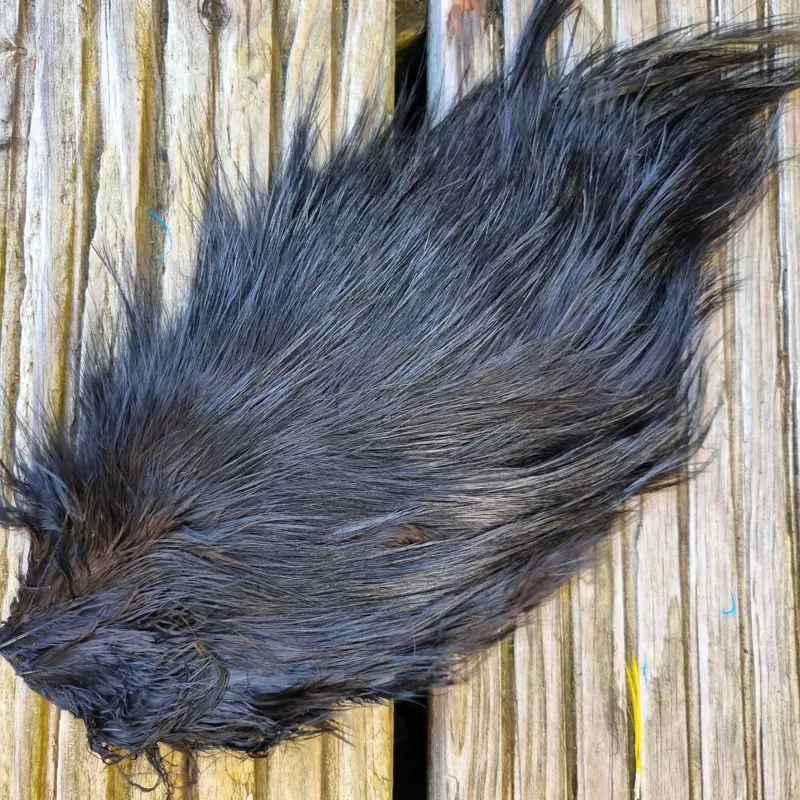Whiting Spey Bird Fur in Black-1