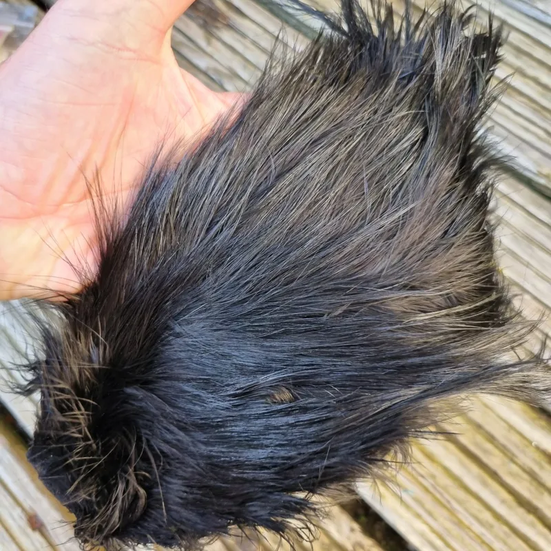 Whiting Spey Bird Fur in Black-2
