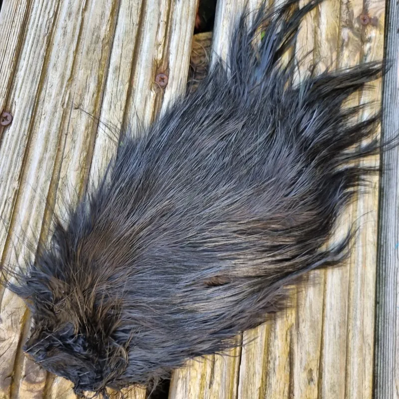 Whiting Spey Bird Fur in Black-3