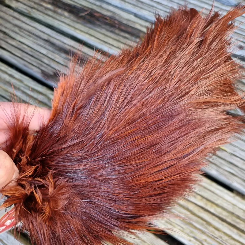 Whiting Spey Bird Fur in Coachman Brown-3