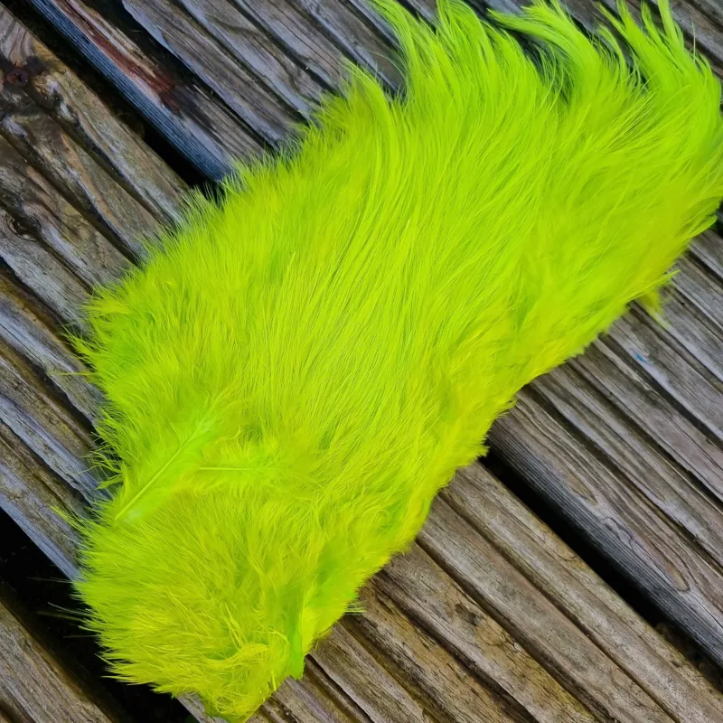 Whiting Spey Bird Fur in Fl.Yellow Chartreuse-2