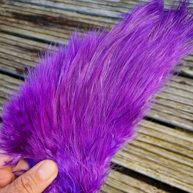Whiting Spey Bird Fur in Purple-1
