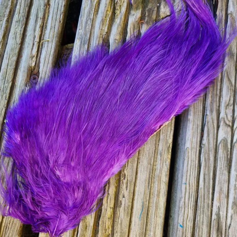 Whiting Spey Bird Fur in Purple-2