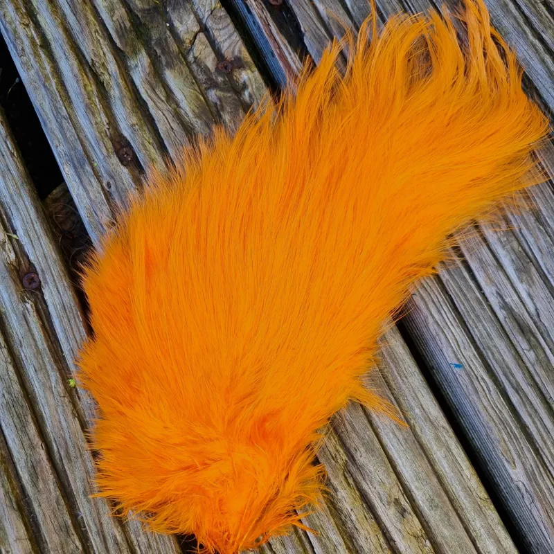 Whiting Spey Bird Fur in Shrimp Orange-1