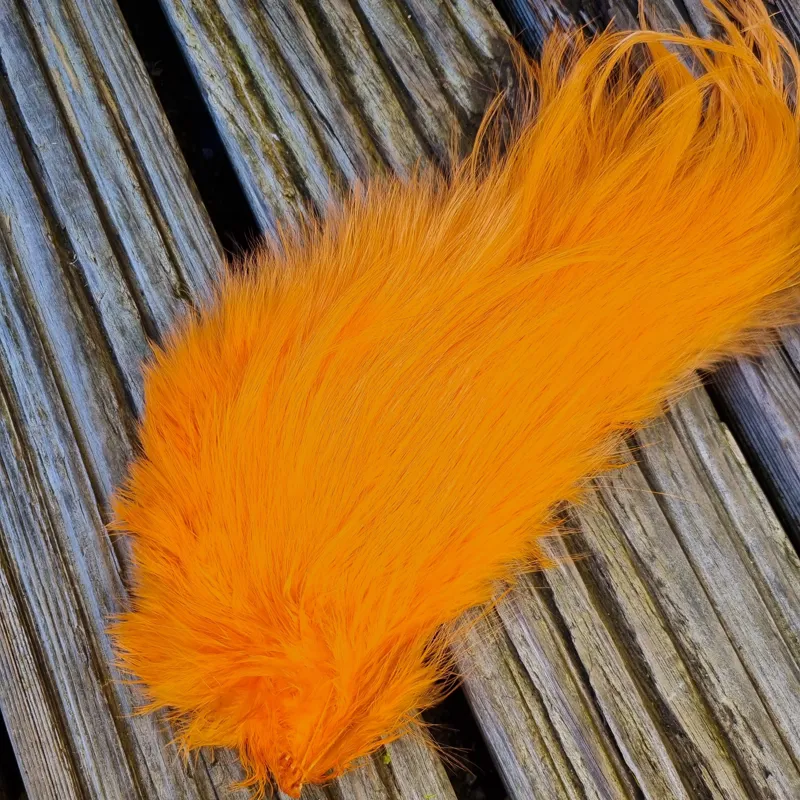Whiting Spey Bird Fur in Shrimp Orange-4