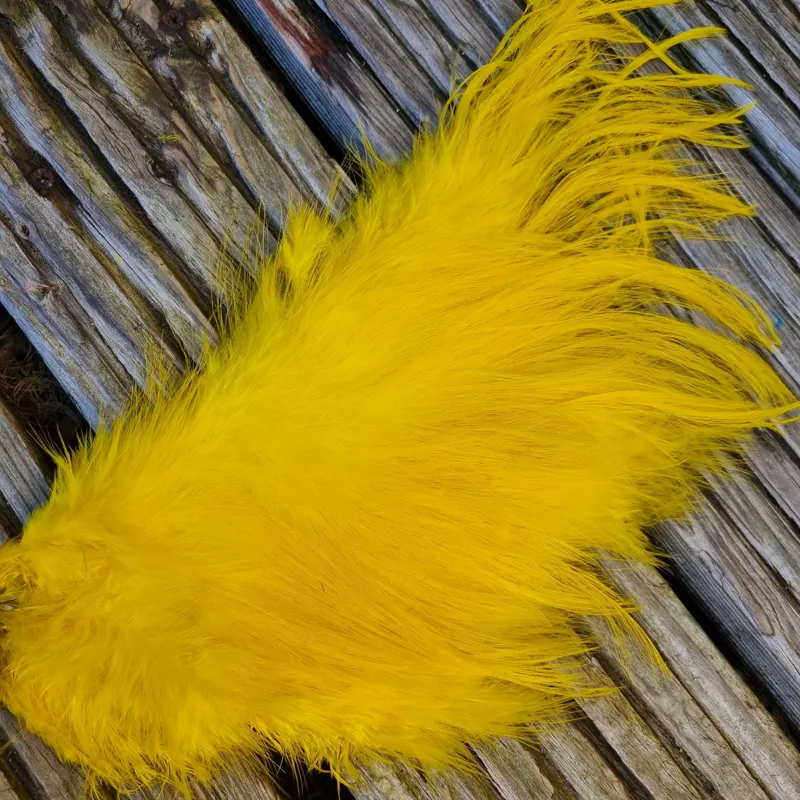 Whiting Spey Bird Fur in Yellow-2