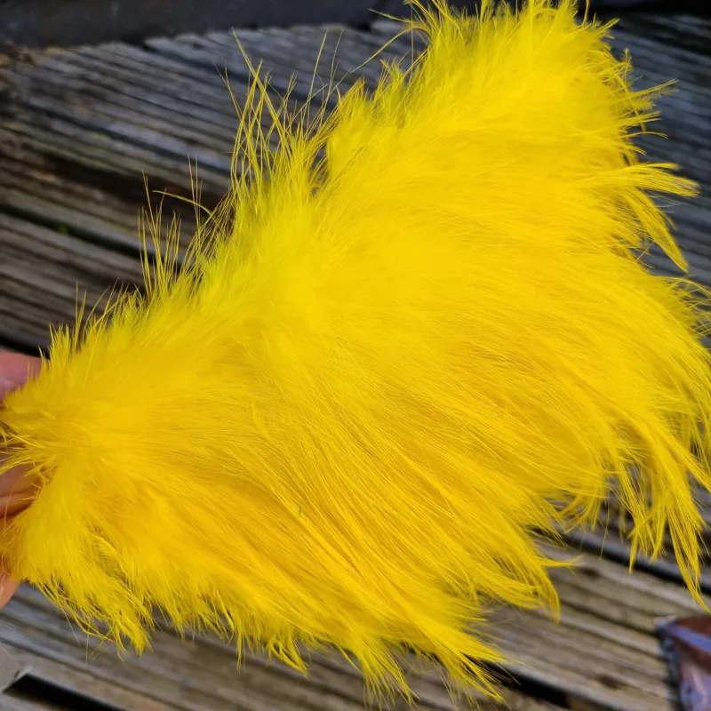 Whiting Spey Bird Fur in Yellow-1