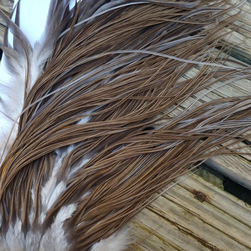 Whiting Hebert Miner Pro-Grade Dry Fly Rooster Saddle in Brown Gray Dun B Tying Approx 10 12 14